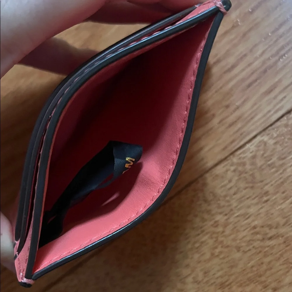 Tory Burch Coral Pink Card Holder - Picture 3 of 3